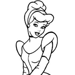 Coloring page: Cinderella (Animation Movies) #129622 - Free Printable Coloring Pages