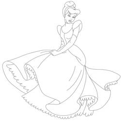 Coloring page: Cinderella (Animation Movies) #129636 - Free Printable Coloring Pages