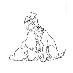 Coloring page: Lady and the Tramp (Animation Movies) #133345 - Free Printable Coloring Pages