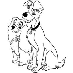 Coloring page: Lady and the Tramp (Animation Movies) #133432 - Free Printable Coloring Pages