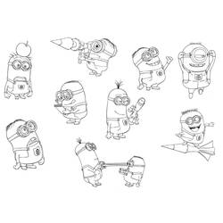 Coloring page: Minions (Animation Movies) #72114 - Free Printable Coloring Pages