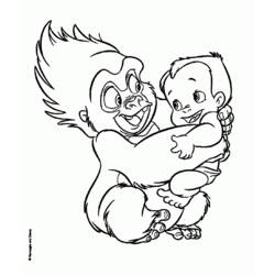 Coloring page: Tarzan (Animation Movies) #131086 - Free Printable Coloring Pages