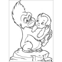 Coloring page: Tarzan (Animation Movies) #131090 - Free Printable Coloring Pages