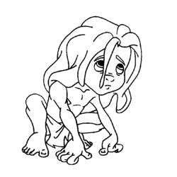 Coloring page: Tarzan (Animation Movies) #131093 - Free Printable Coloring Pages