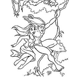 Coloring page: Tarzan (Animation Movies) #131110 - Free Printable Coloring Pages