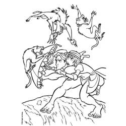 Coloring page: Tarzan (Animation Movies) #131156 - Free Printable Coloring Pages