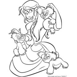 Coloring page: Tarzan (Animation Movies) #131293 - Free Printable Coloring Pages