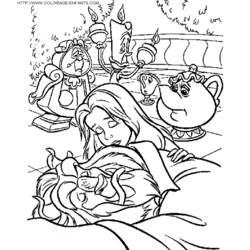 Coloring page: The Beauty and the Beast (Animation Movies) #130887 - Free Printable Coloring Pages