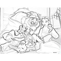 Coloring page: The Beauty and the Beast (Animation Movies) #130962 - Free Printable Coloring Pages