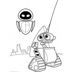 Coloring page: Wall-E (Animation Movies) #132164 - Free Printable Coloring Pages