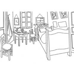 Coloring page: Bedroom (Buildings and Architecture) #63379 - Free Printable Coloring Pages