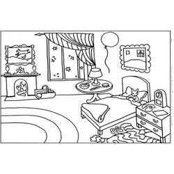 Coloring page: Bedroom (Buildings and Architecture) #63400 - Free Printable Coloring Pages