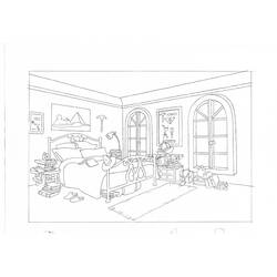 Coloring page: Bedroom (Buildings and Architecture) #63414 - Free Printable Coloring Pages