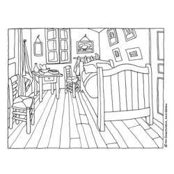 Coloring page: Bedroom (Buildings and Architecture) #63451 - Free Printable Coloring Pages
