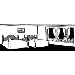 Coloring page: Bedroom (Buildings and Architecture) #66598 - Free Printable Coloring Pages