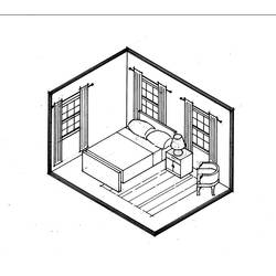 Coloring page: Bedroom (Buildings and Architecture) #66722 - Free Printable Coloring Pages