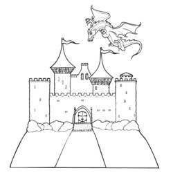Coloring page: Castle (Buildings and Architecture) #62047 - Free Printable Coloring Pages