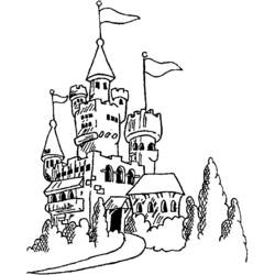 Coloring page: Castle (Buildings and Architecture) #62154 - Free Printable Coloring Pages