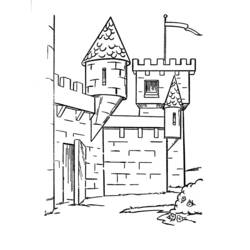 Coloring page: Castle (Buildings and Architecture) #62180 - Free Printable Coloring Pages