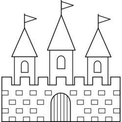 Coloring page: Castle (Buildings and Architecture) #62213 - Free Printable Coloring Pages