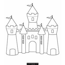 Coloring page: Castle (Buildings and Architecture) #62224 - Free Printable Coloring Pages