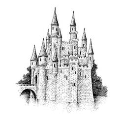 Coloring page: Castle (Buildings and Architecture) #62270 - Free Printable Coloring Pages