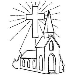 Coloring page: Church (Buildings and Architecture) #64158 - Free Printable Coloring Pages