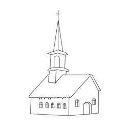 Coloring page: Church (Buildings and Architecture) #64163 - Free Printable Coloring Pages