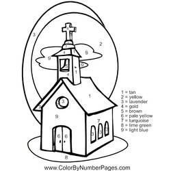 Coloring page: Church (Buildings and Architecture) #64166 - Free Printable Coloring Pages
