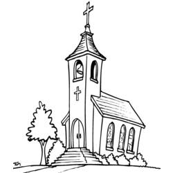 Coloring page: Church (Buildings and Architecture) #64171 - Free Printable Coloring Pages