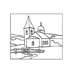 Coloring page: Church (Buildings and Architecture) #64190 - Free Printable Coloring Pages