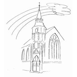 Coloring page: Church (Buildings and Architecture) #64192 - Free Printable Coloring Pages