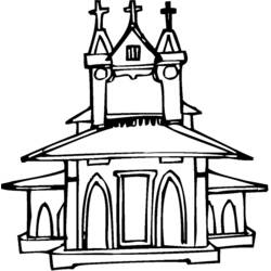 Coloring page: Church (Buildings and Architecture) #64232 - Free Printable Coloring Pages