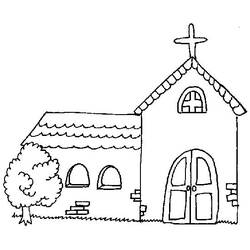 Coloring page: Church (Buildings and Architecture) #64234 - Free Printable Coloring Pages