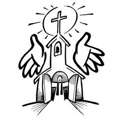 Coloring page: Church (Buildings and Architecture) #64256 - Free Printable Coloring Pages