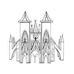 Coloring page: Church (Buildings and Architecture) #64263 - Free Printable Coloring Pages