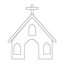 Coloring page: Church (Buildings and Architecture) #64303 - Free Printable Coloring Pages