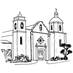 Coloring page: Church (Buildings and Architecture) #64309 - Free Printable Coloring Pages