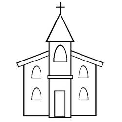 Coloring pages: Church - Free Printable Coloring Pages