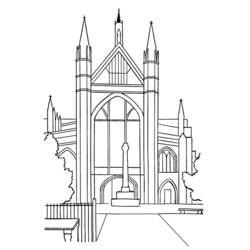 Coloring page: Church (Buildings and Architecture) #64348 - Free Printable Coloring Pages
