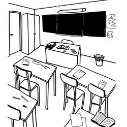 Coloring page: Classroom (Buildings and Architecture) #67927 - Free Printable Coloring Pages