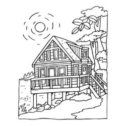 Coloring page: Cottage (Buildings and Architecture) #169896 - Free Printable Coloring Pages