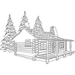 Coloring pages: Cottage - Free Printable Coloring Pages