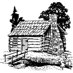 Coloring page: Cottage (Buildings and Architecture) #169917 - Free Printable Coloring Pages