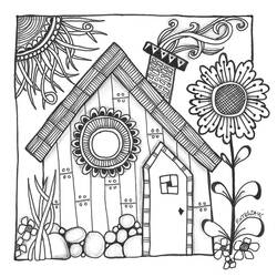 Coloring page: Cottage (Buildings and Architecture) #169924 - Free Printable Coloring Pages