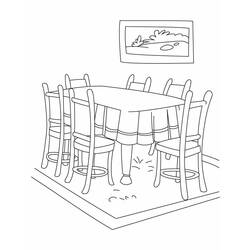 Coloring page: Dinning room (Buildings and Architecture) #63709 - Free Printable Coloring Pages