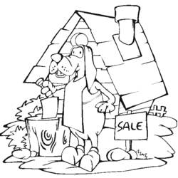 Coloring page: Dog kennel (Buildings and Architecture) #62375 - Free Printable Coloring Pages