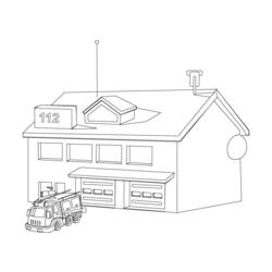 Coloring page: Fire Station (Buildings and Architecture) #68472 - Free Printable Coloring Pages