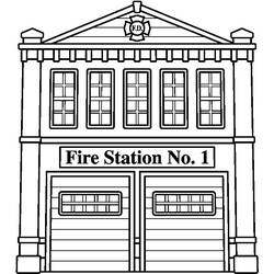 Coloring page: Fire Station (Buildings and Architecture) #68476 - Free Printable Coloring Pages