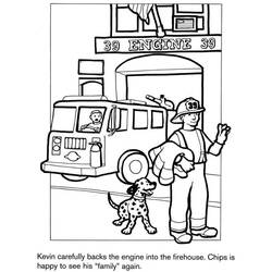 Coloring pages: Fire Station - Free Printable Coloring Pages